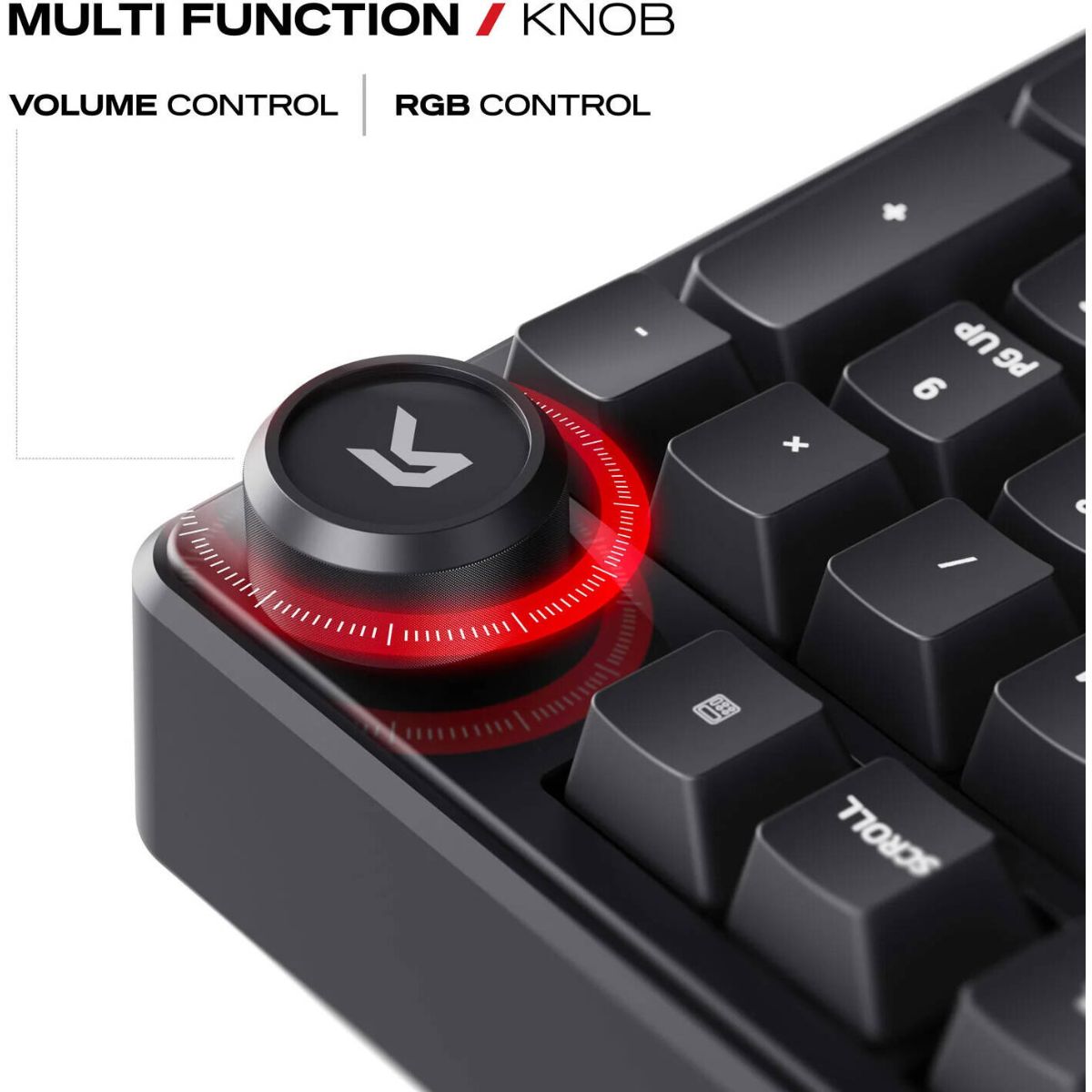 Cybeart Akula 99 Lite Mechanical Gaming Keyboard | 99% Compact Full-Size Layout | Hot-Swappable Linear Switches | RGB Backlit | USB-C Wired | Media Knob | Black | KB-AKULA99LITE-CYB01