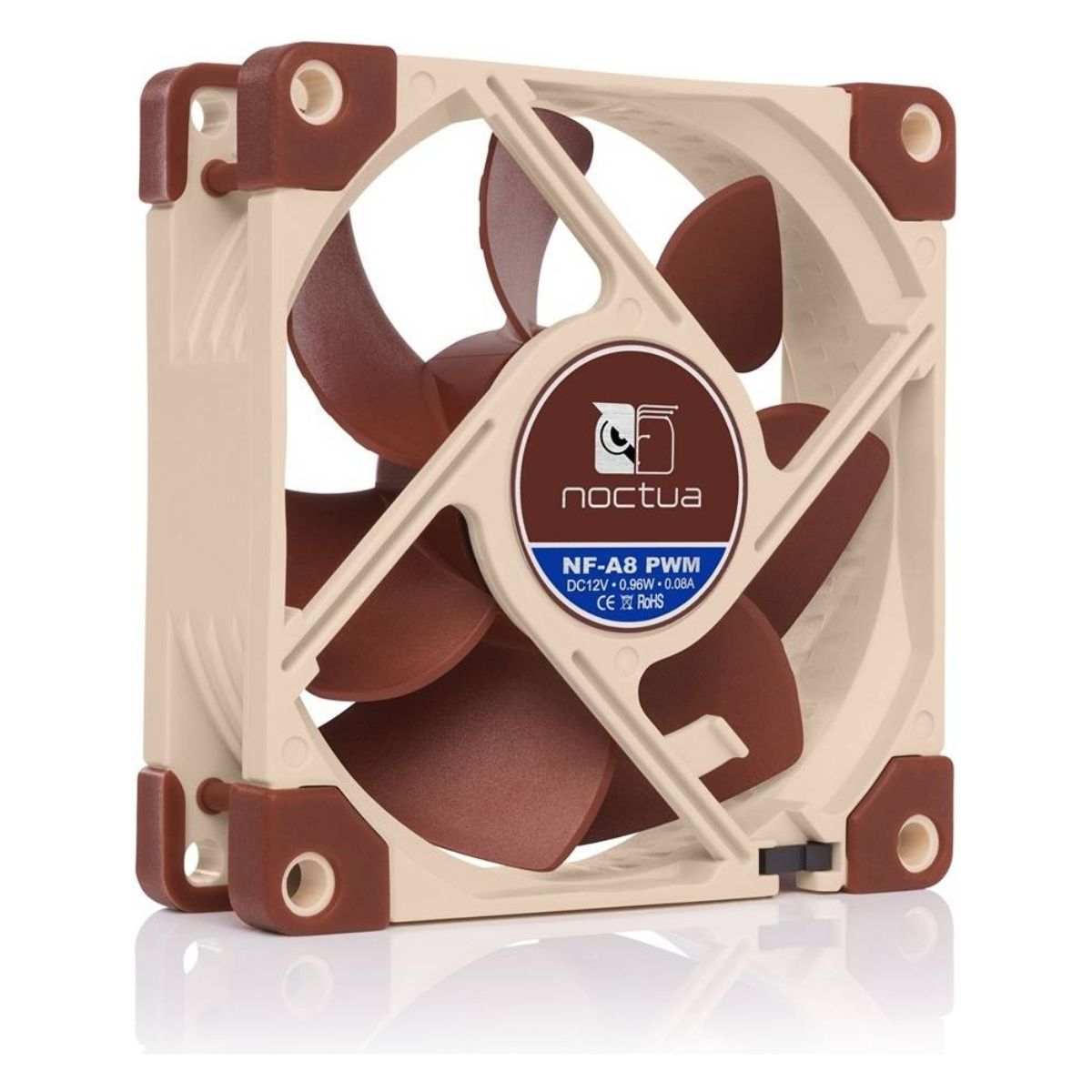 Noctua NF-A8 PWM Premium 80mm Cooling Fan, 2200 RPM, 32.67 CFM Airflow, Ultra-Quiet 17.7 dB(A), SSO2 Bearing, Brown | NF-A8 PWM