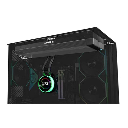 Lian-Li HydroShift II LCD-C 360CL Liquid CPU Cooler – 2.1" IPS Display, 2500 RPM Pump, No Fans Included, Aluminum Radiator | Black | GHS2LCD36B
