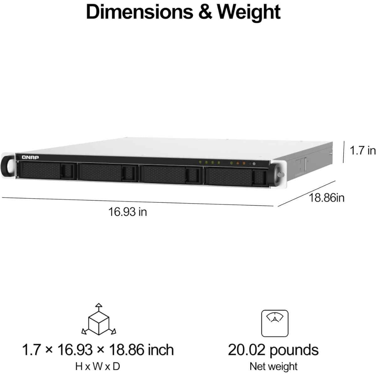 QNAP TS-432PXU-RP-2G 4-Bay 1U Rackmount NAS – AL324 Quad-Core, 10GbE, Redundant PSU | 3 Years Warranty