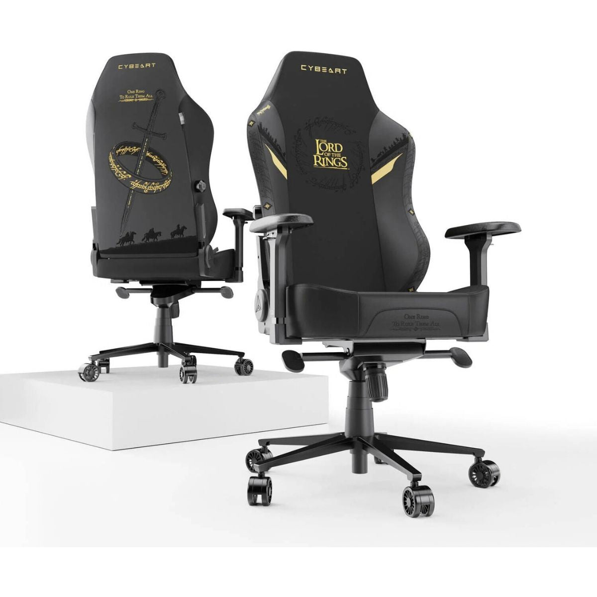 Cybeart Lord of the Rings Blacked Licensed Edition Gaming Chair | Supreme PU Leather | Cold-Cured Foam | 4D Armrests | 165° Recline | 150kg | LRB