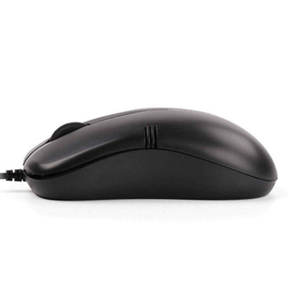 A4Tech OP-560NU / OP-560NUS Wired Silent Mouse – 1200 DPI, 4-Way Scroll, Dust-Resistant Wheel, Black