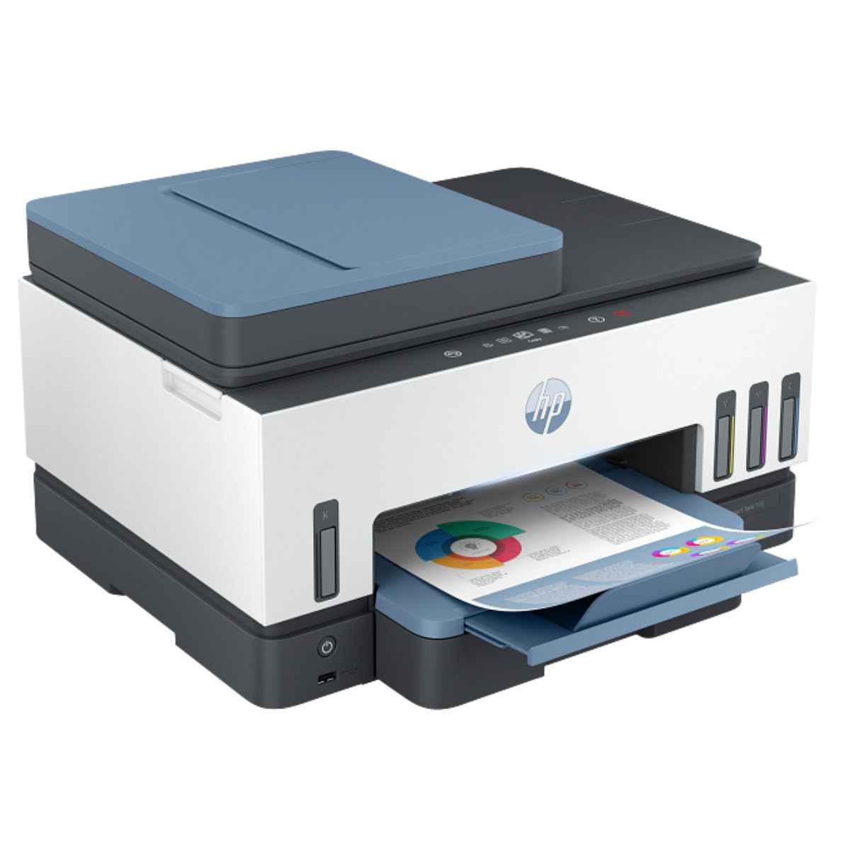 HP Smart Tank 795 All-In-One Printer, Print / Copy / Scan / Fax / ADF, Wireless Functions, Up To 15ppm Print Speed, 1200 DPI, 250 Sheets Input Capacity, Bluetooth & Wi-Fi Connectivity, Blue | 28B96A