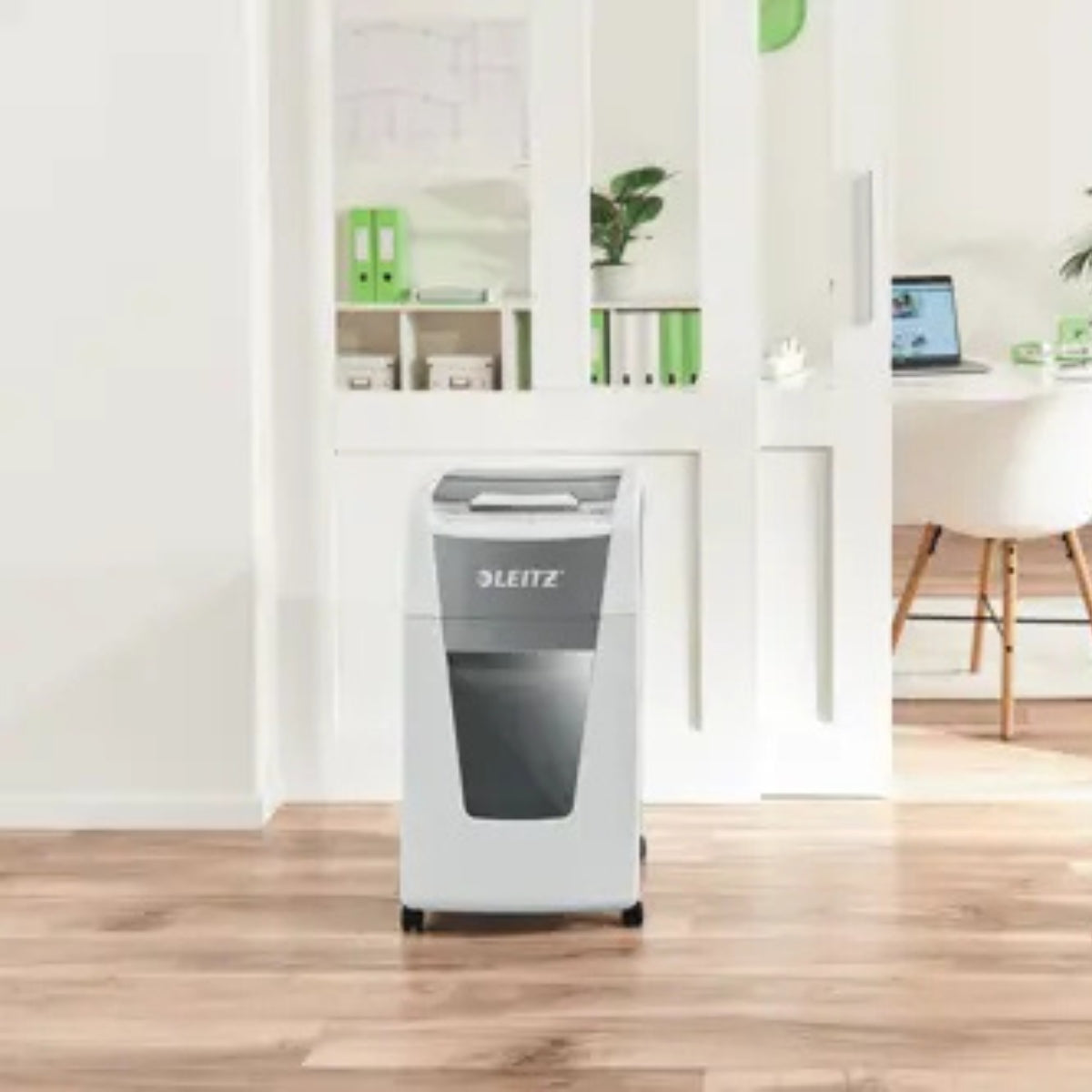 Leitz IQ Home Office AutoFeed Shredder 300 Sheets – P-4 Cross-Cut, 60L Bin, 60-Min Run Time, Anti-Jam, White | LE8015-1-00