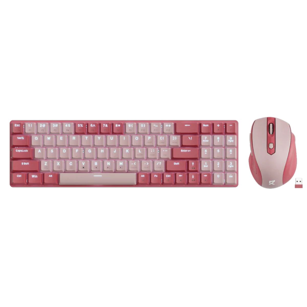 Redragon BS-8772 Keyboard + Mouse Combo, 94 Key, Low Profile, English Layout, 2.4GHz Adapter Interface, Wireless Connectivity, Numeric Keys | BS-8772