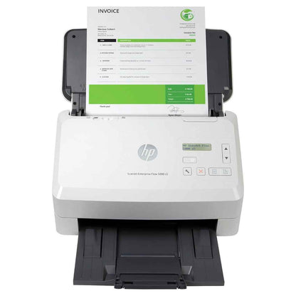 HP ScanJet Enterprise Flow 5000 s5 Scanner, Scans Up To 65ppm / 130 IPM, One Pass Duplex Scanning, Includes 80 Page ADF, USB 3.0 Connectivity, Sheetfed Input Type, 600 DPI Resolution, White | 6FW09A