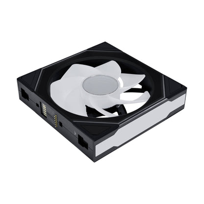 Lian-Li UNI FAN SL-INF Wireless Reverse Blade 120mm Case Fans – 2200 RPM, 69.7 CFM Airflow, FDB Bearing, Pack of 3 | Black / White