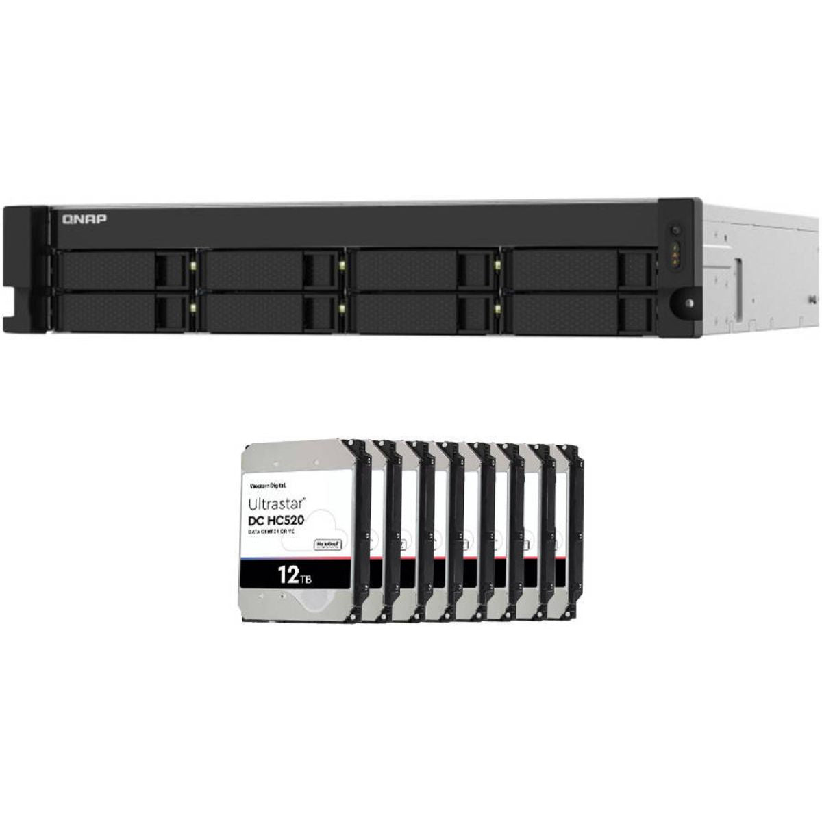 QNAP TS-832PXU-RP-4G 8-Bay 2U Rackmount NAS – AL324 Quad-Core, 10GbE, Redundant PSU | 3 Years Warranty