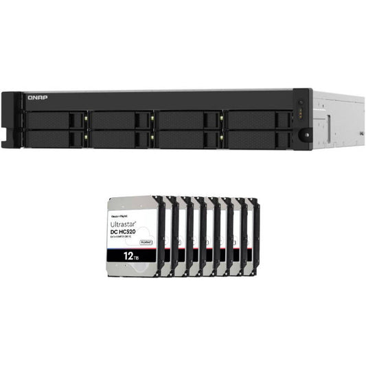 QNAP TS-832PXU-RP-4G 8-Bay 2U Rackmount NAS – AL324 Quad-Core, 10GbE, Redundant PSU | 3 Years Warranty