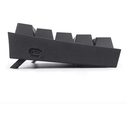 Redragon Fizz Pro K616-RGB Wired/Wireless RGB Mechanical Gaming Keyboard, Ultra-Portable, Bluetooth 2.4G Connection, 61 Keys, Hot-Swappable Red Switch, 20 Preset Backlight Modes, Black | K616-RGB