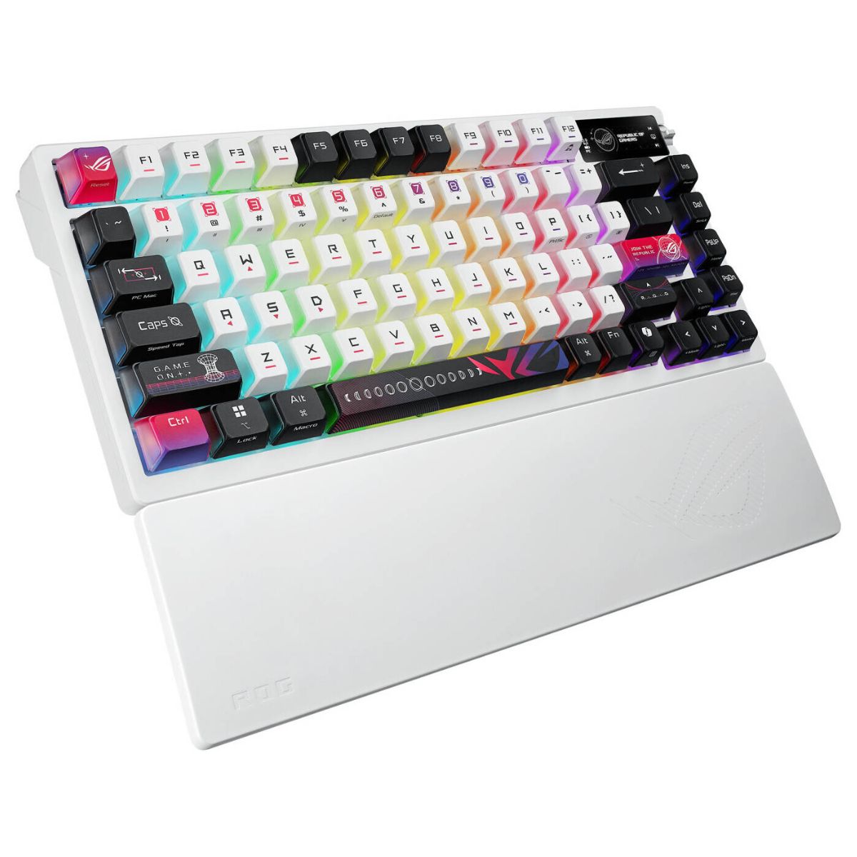 Asus ROG Azoth X Gaming Keyboard – 75% Custom Layout, OLED Display, Tri-Mode Wireless, Hot-Swappable, RGB