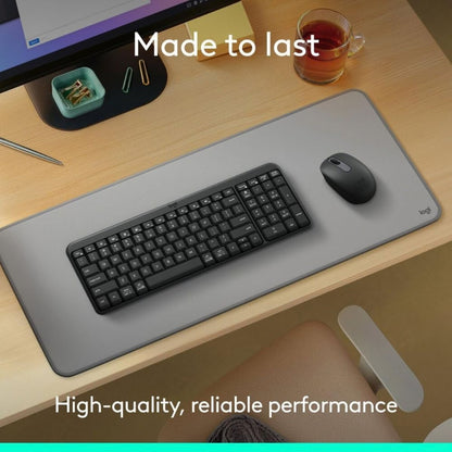 Logitech MK250 Bluetooth Wireless Keyboard & Mouse Combo | Compact Keyboard with Numpad | 1000 DPI Mouse | Arabic Layout | Graphite | 920-013531