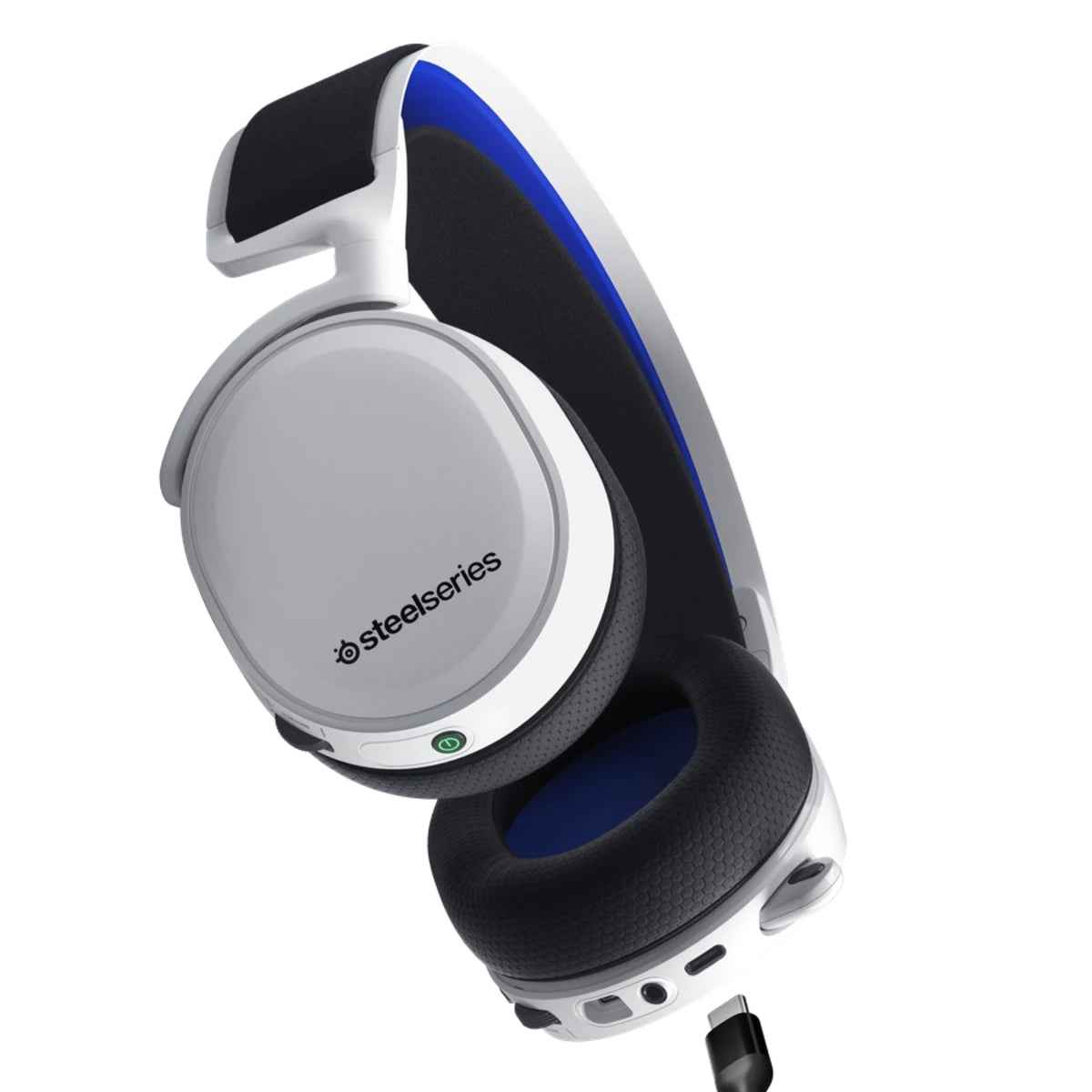 SteelSeries Arctis 7 Plus Wireless Gaming Headset – White | Multi-Platform 2.4 GHz, 30-Hour Battery