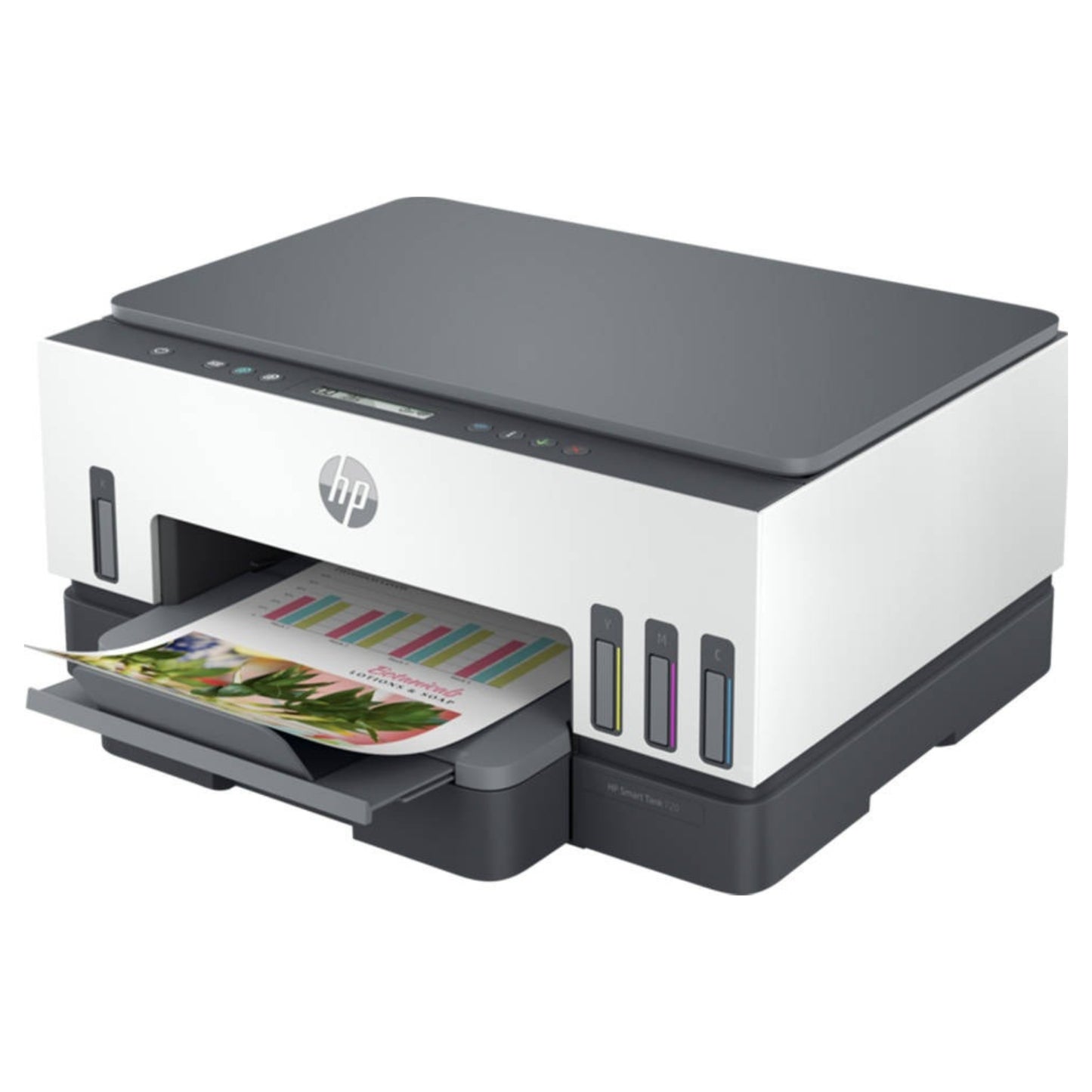 HP Smart Tank 720 All-In-One Printer, Print / Copy / Scan, Wireless Functions, Up To 15ppm Print Speed, 1200 DPI, 250 Sheets Input Capacity, Wifi & Bluetooth Connectivity, White - Gray | 6UU46A