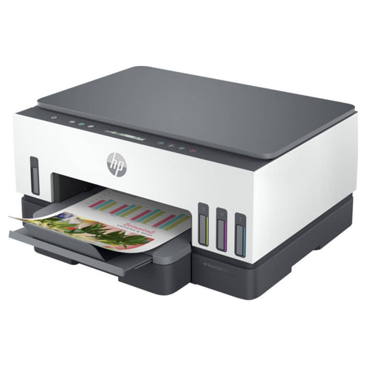 HP Smart Tank 720 All-In-One Printer, Print / Copy / Scan, Wireless Functions, Up To 15ppm Print Speed, 1200 DPI, 250 Sheets Input Capacity, Wifi & Bluetooth Connectivity, White - Gray | 6UU46A