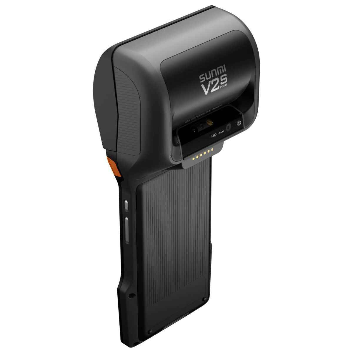 Sunmi V2s Plus T5F0 Handheld POS Terminal – 6.22″ HD+ Display, 3GB RAM + 32GB Storage, Integrated Printer &amp; Scanner (Black/Orange)