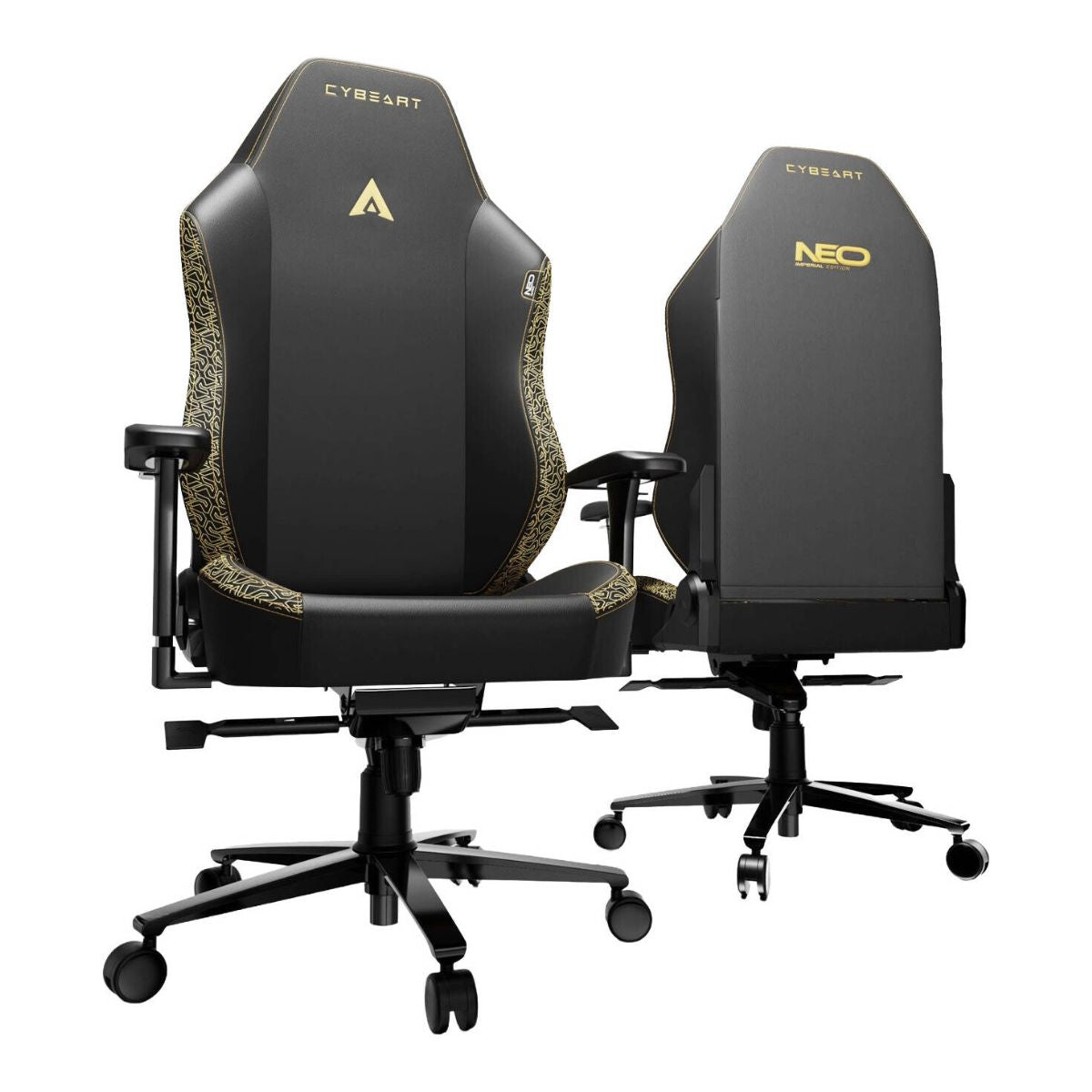 Cybeart NEO Series Imperial Edition 2.0 Gaming Chair, Supreme PU Leather, Memory Foam Lumbar Pillow, 60mm Caster Wheels, 4D Armrest, Inbuilt Lumbar Arch, 150Kg Max Weight, Imperial | GC-PUAPEXNEO-01