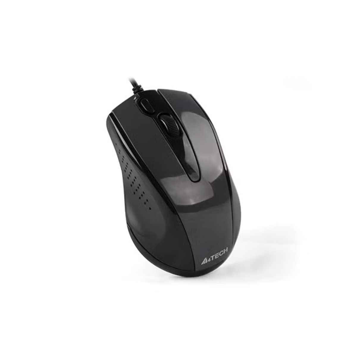A4Tech N-500F Wired Mouse Glossy Grey – 1200 DPI, 4 Buttons, Screen Capture, Dust-Resistant Wheel