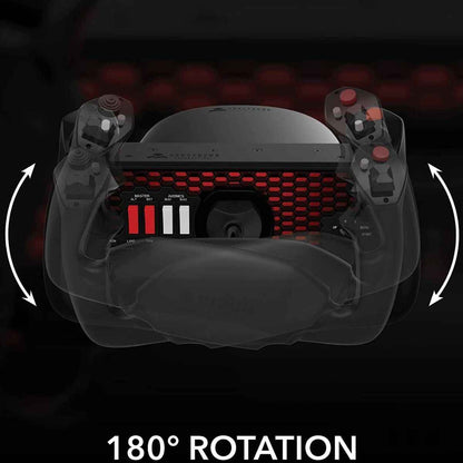 Honeycomb Aeronautical Alpha Flight Controls XPC, Xbox Series X|S & PC Flight Simulator Yoke System, 180° Yoke Rotation, 8-Way Hat Switch, Universal Panel Mounting, Black | HC003653