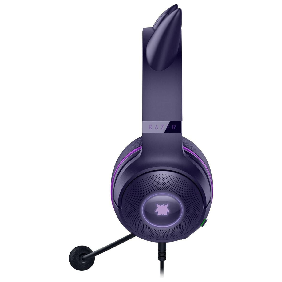 Razer Kraken Kitty V2 Gaming Headset | 40mm TriForce Drivers | HyperClear Cardioid Mic | Chroma RGB | USB Type-A | Gengar Pokémon Edition | RZ04-04730300-R3M1