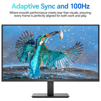 KOORUI E2412F 24" FHD VA Office Monitor, 100Hz, 6ms, 99% sRGB Premium, Black | E2412F
