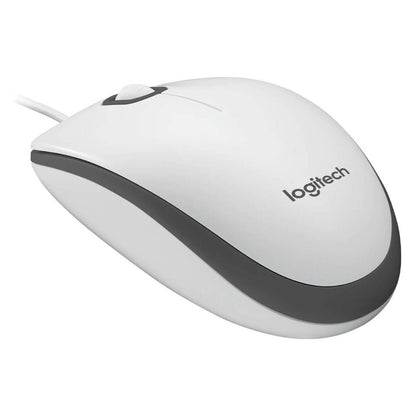 Logitech M100 Wired USB Mouse | Smooth Cursor Control | Plug & Play | No Software Setup |  Black, White | 910-005003,  910-001603 / 910-006764