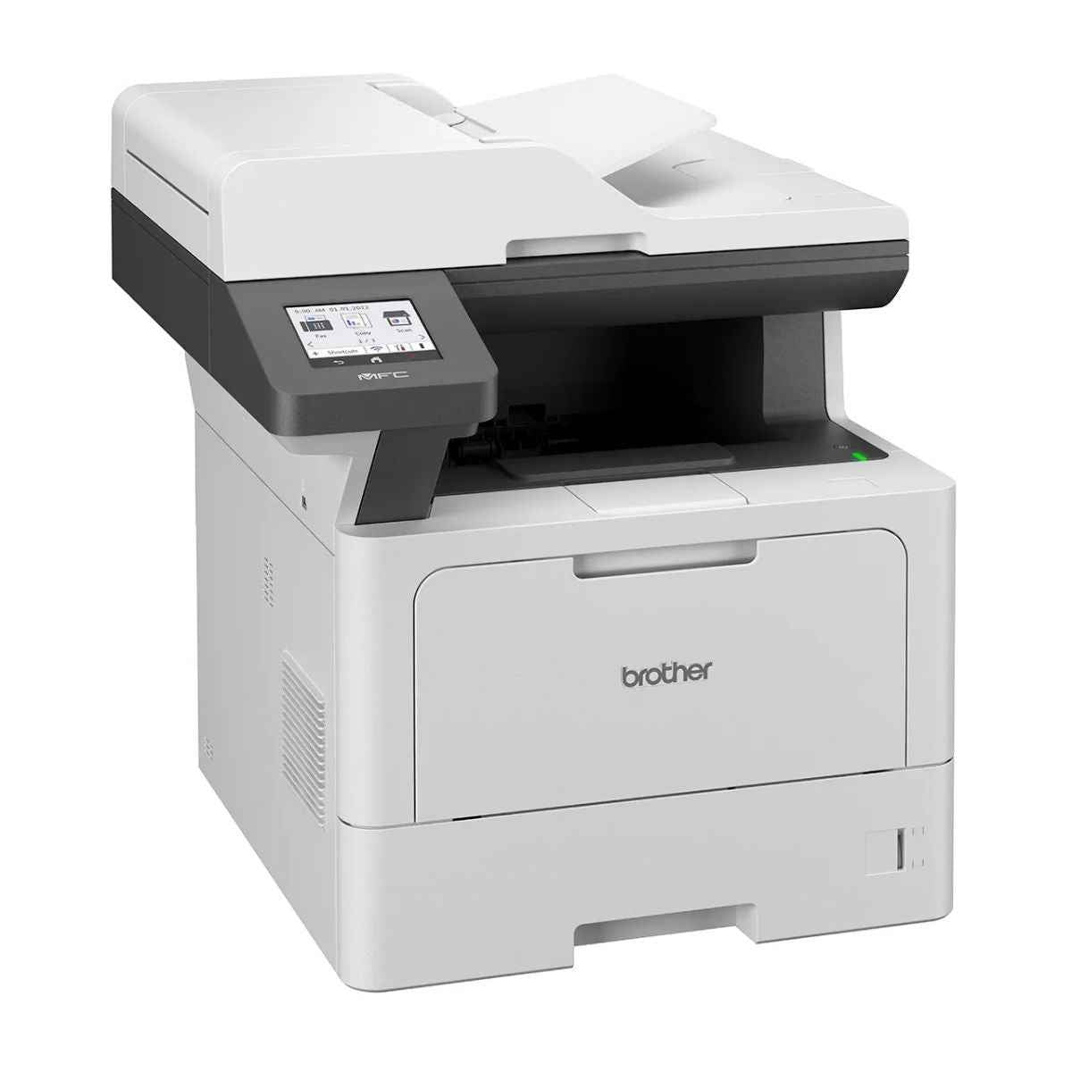 Brother MFC-L5710DW Mono Laser Printer, Print, Scan, Copy, Fax, Up to 50ppm Print Speed, Up to 1200 x 1200 DPI Resolution, 3.5" Colour Touchscreen LCD Operation, White | MFC-L5710DW
