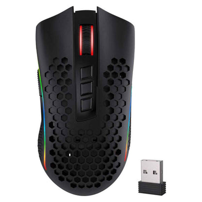Redragon M808-KS Storm Pro Dual Mode RGB Gaming Mouse – 16000 DPI, Wireless &  Wired, Honeycomb Design (Black)