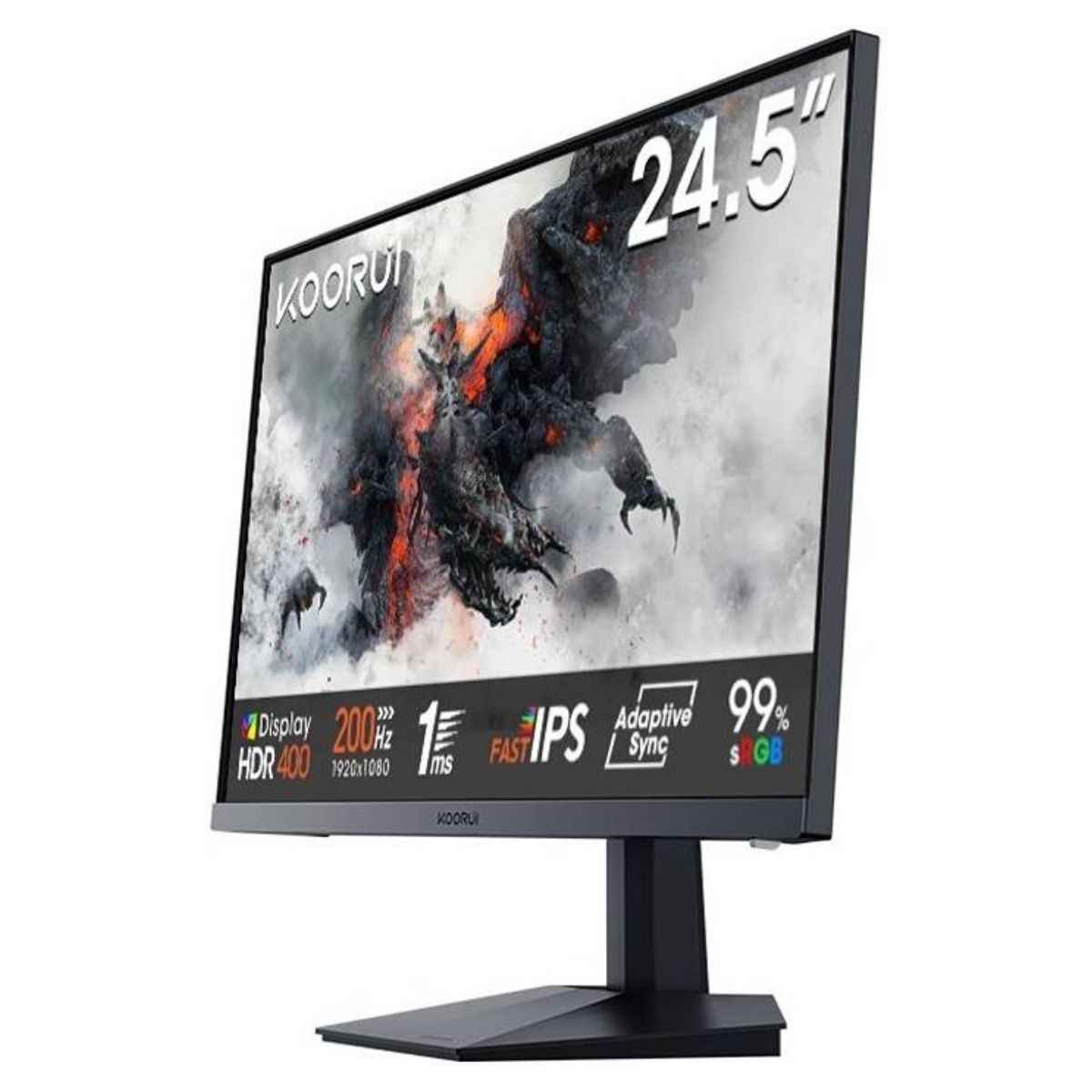 KOORUI G2511P 25'' Gaming Monitor – FHD IPS Display, 200Hz Refresh Rate, 1ms MPRT, Adaptive Sync