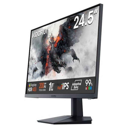KOORUI G2511P 25'' Gaming Monitor – FHD IPS Display, 200Hz Refresh Rate, 1ms MPRT, Adaptive Sync