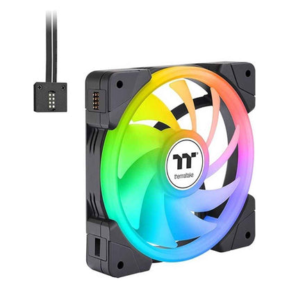 Thermaltake SWAFAN EX12 ARGB Sync PC Cooling TT Premium Edition Fan (Pack of 3), 120mm, 500–2000 RPM, Black | CL-F167-PL12SW-A