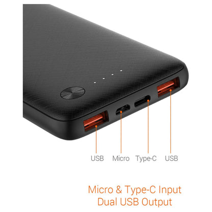 Riversong Horizon 10 Power Bank 10000mAh | Portable Battery Charger | Black