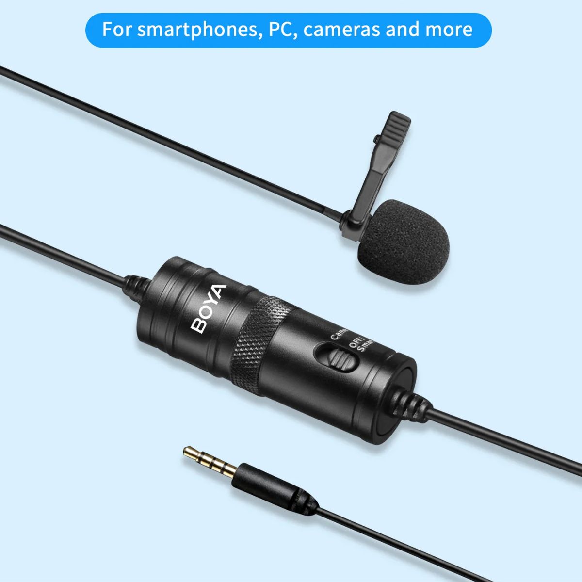 Boya BY-M1 Lavalier Microphone – Black