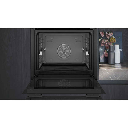 Siemens iQ700 Built-In Combi Steam Oven with Sous-Vide Function, Black (Model HS958GED1B)