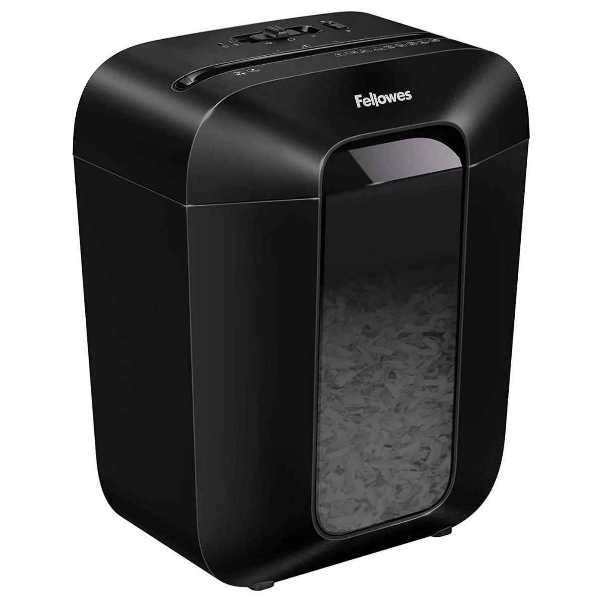 Fellowes Light Duty Cross Cut Shredder, Patented Safety Lock, Shreds 9 Sheets Per Pass, 4.4 Gallon Bin, Medium Use, Quiet Operation, Can Shred Staples / Credit Cards / Paper Clips, Black | LX50