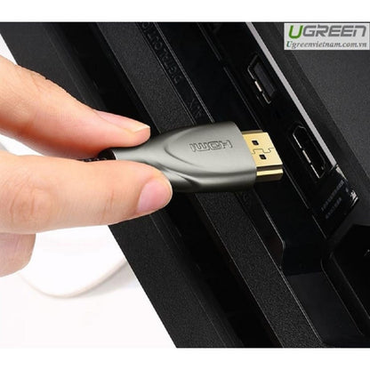 UGREEN 50108 HDMI 2.0 Carbon Fiber Zinc Alloy Cable | 2 Meter | 24K Metal-Plated Head | Gray