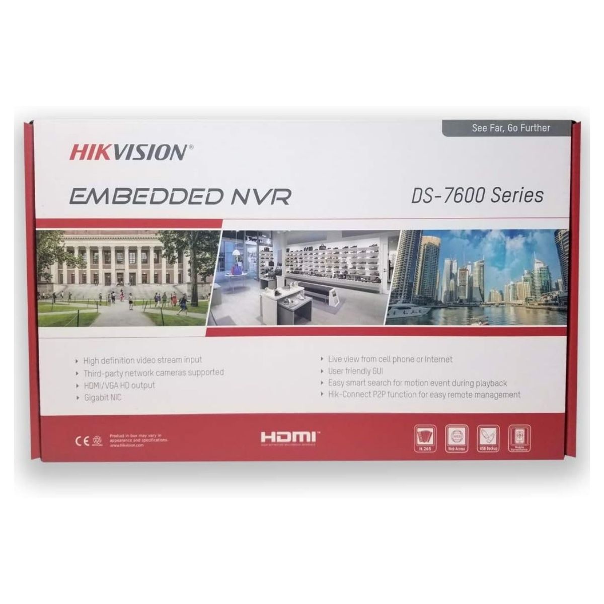 Hikvision DS-7604NI-Q1/4P 4-Channel PoE 4K NVR | Embedded Plug &amp; Play Network Video Recorder