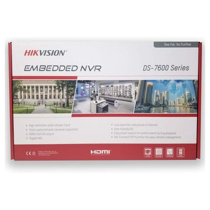 Hikvision DS-7604NI-Q1/4P 4-Channel PoE 4K NVR | Embedded Plug &amp; Play Network Video Recorder