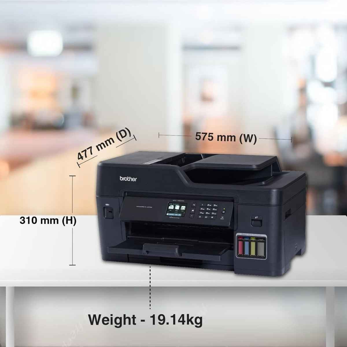 Brother MFC-T4500DW Color Inkjet Multi-function Printer A3 Color All-in-One (Print • Scan • Copy • Fax), Duplex & WiFi