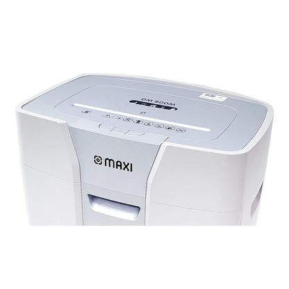 Maxi Micro Cut Shredder MX-DM800M – High Security Micro-Cut, 8-Sheet Capacity, 2×12mm Shred Size, 15L Bin, P-5 Security Level, Black/Grey