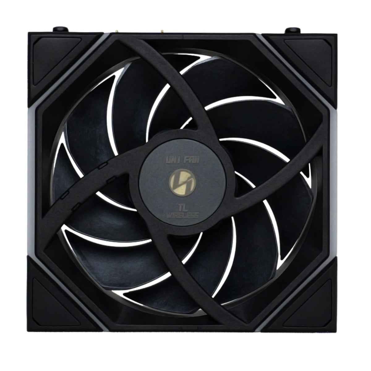Lian-Li UNI FAN TL 120 Wireless Case Fan – 120mm, 2600 RPM, 90.1 CFM Airflow, FDB Bearing, Single Pack | Black / White