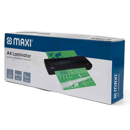 MAXI A4 Lamination Machine Black – Fast Warm-Up, 80–125 Microns, Compact Thermal Laminator, Home &amp; Office Use | MX-LM283