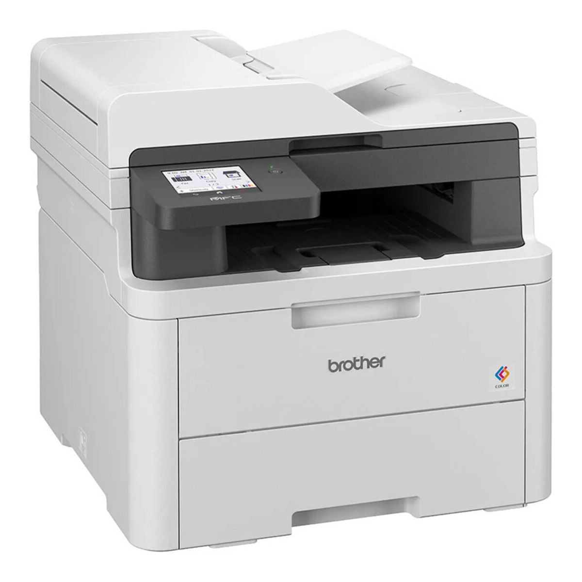 Brother MFC-L3720CDW Color Laser Printer, Print, Scan, Copy, Fax, Up to 18/19 ppm Print Speed, Up to 600 x 600 dpi Resolution, 3.5" Color Touch LCD, Up to 250 Sheets Capacity, White | MFC-L3720CDW
