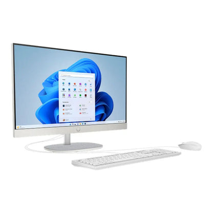 HP All-in-One 24-cr0383 Desktop PC | Intel Core i7-1355U | 23.8-Inch FHD IPS | 16GB RAM | 512GB SSD | DOS | Shell White | D75CYEA