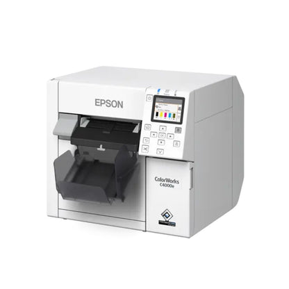 Epson ColorWorks C4000e (BK) Colour Label Printer | 1200 x 1200 DPI | 100 mm/s | USB | Autocutter | C31CK03102BK