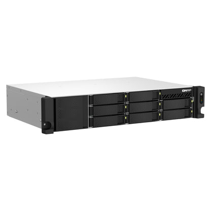 QNAP TS-873AeU-RP-4G-US 8 Bay High-Speed Short Depth Rackmount Rackmount Dual-2.5GbE NAS AMD Ryzen Embedded V1500B CPU, 4GB DDR4 Memory and 2.5GbE (2.5G/1G/100M) Network Connectivity (Diskless)