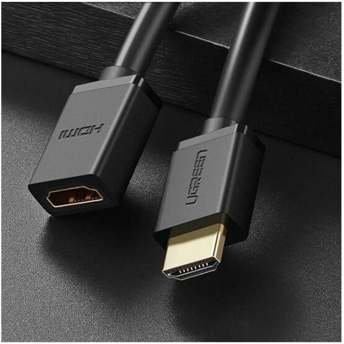 UGREEN HD107 HDMI Male to Female Cable | 4K × 2K @ 60Hz | HDMI 1.4 | 10.2Gbps | Full HD & 3D | Black | 10141