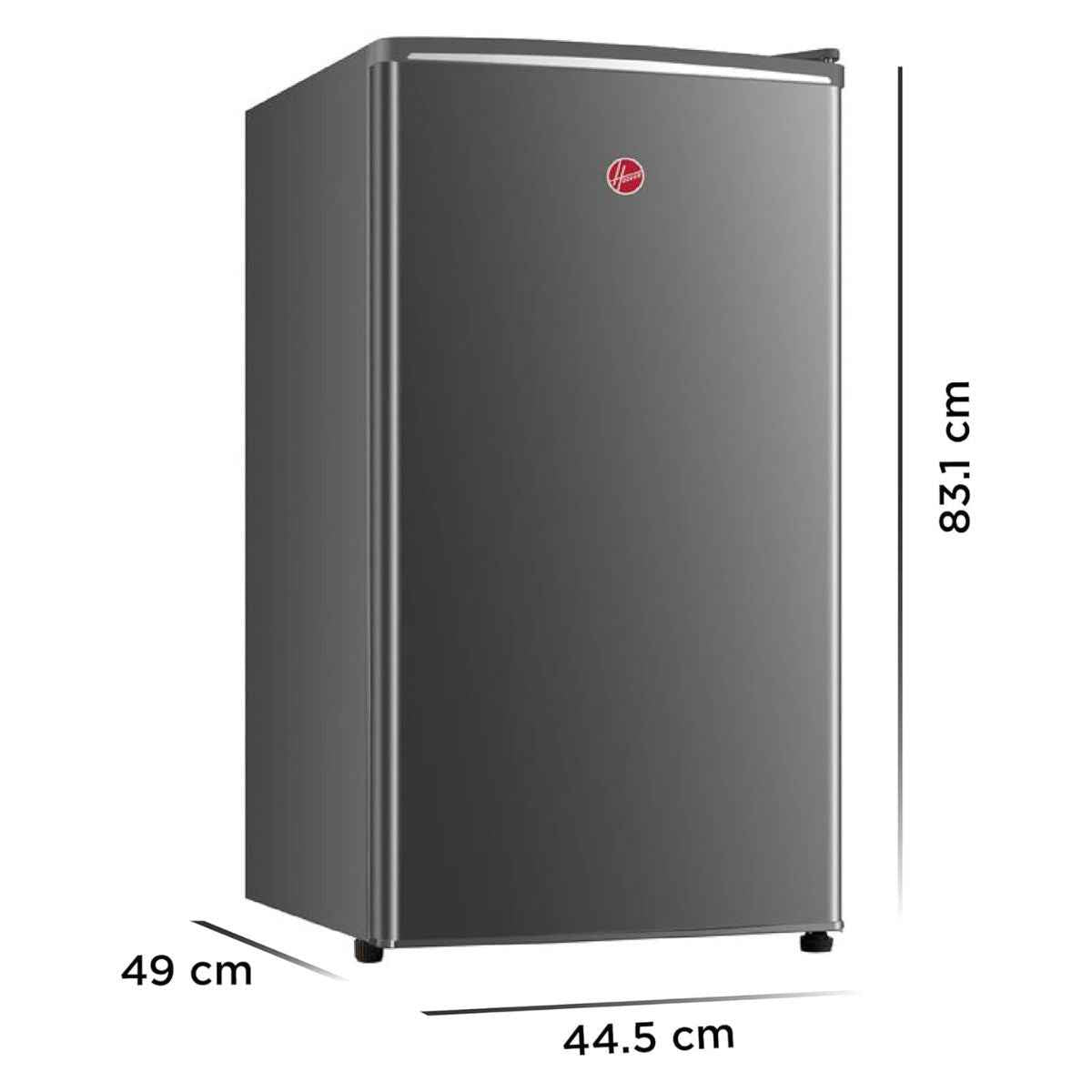 Hoover 118L Single Door Compact Refrigerator with Freezer Compartment | Mechanical Control | Adjustable Thermostat | Defrost Function | Silver | HSD-K118-S