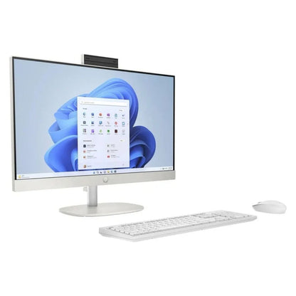 HP 24-CR0007NE All-in-One Desktop PC | AMD Ryzen 5 7520U | 8GB LPDDR5 | 512GB SSD | 23.8-Inch FHD | Windows 11 Home | 9C9F9EA
