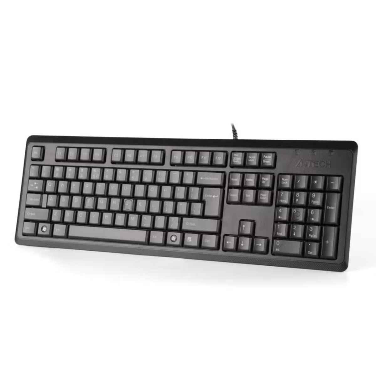 A4Tech KR-92 Wired Keyboard – Natural_A Layout, Drain Holes Design, FN Hotkeys (Black)